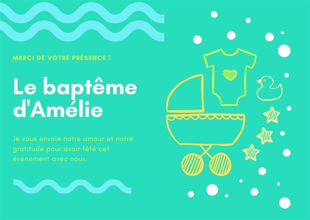 Organiser le baptême de votre enfant - invitation et cadeau d'invité 