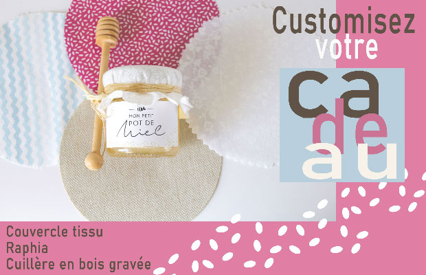 customiser votre cadeau d'invité avec Mon Petit Pot de Miel.com