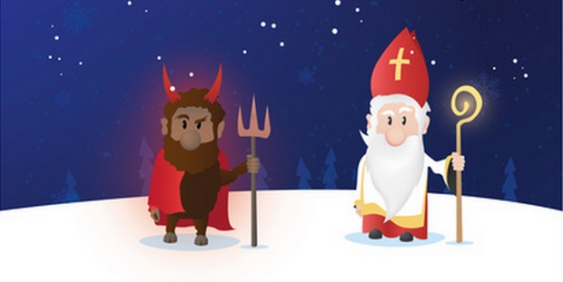 saint-nicolas et le père fouettard